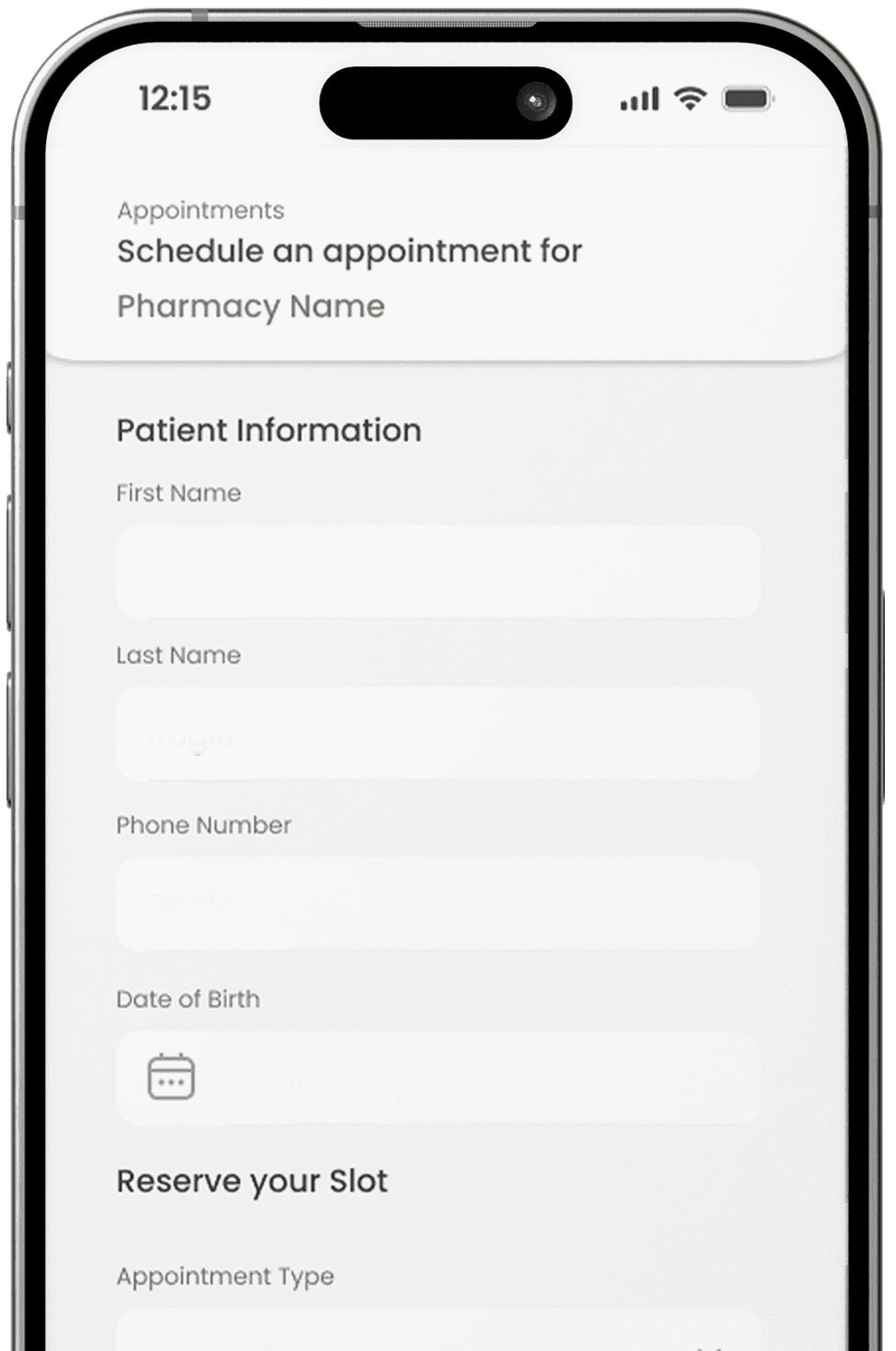 Mobile app screenshot